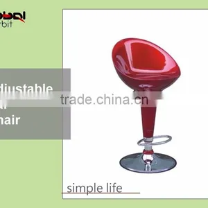 Height Adjustable Pub Club Chair Kitchen Plastic Morden Bar Stools thumbnail-1