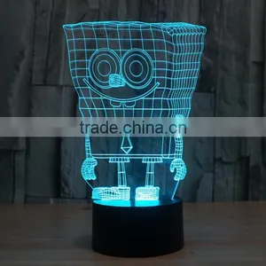 2016 Lovely Fashionable Popular Colorful Acrylic 3D Usb Led Night Light for Christmas Gift thumbnail-2
