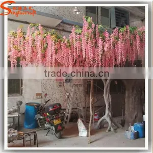 New Design Indoor Life Size Artificial Trees Plastic Cherry Blossom Branches for Wedding Decoration Cherry Tree thumbnail-1