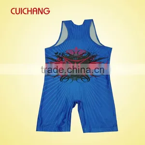 Wrestling Singlets, Custom Design Hot Sale Wrestling Singlets Wholesale Polyester Heat Transfer thumbnail-2