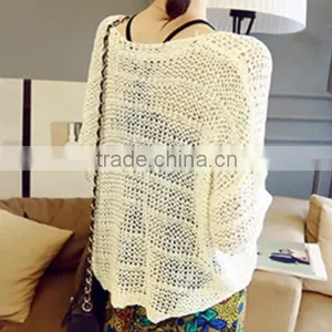 New Fashion Stripes Ladies Winter Turtleneck Knitted Sweater, Korean Female T-shirt Sweater Shirt Pierced thumbnail-3