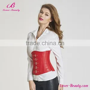 12 Plastic Boned Women Red Corset With 2 Rows Burn Fat Corset thumbnail-2