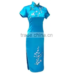 Formal/evening Traditional Chinese Dress High Side Slit Plum Embroidered Modern Qipao thumbnail-2