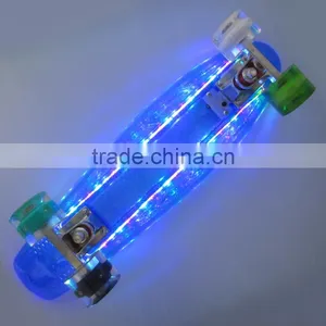 HSJ48 Transparent Original Skateboard LED Flashing Luminous Skateboard Longboard thumbnail-2