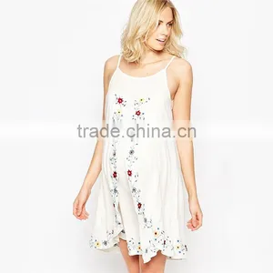 Cami Top Embroidery Midi Maternity Dress thumbnail-1