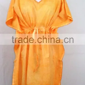 LADIES BEACHWEAR SANDWASH KAFTANS BEACH WEAR BREATHABLE ALL COLORS thumbnail-2