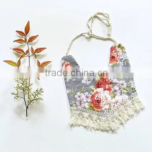 Baby Bandana Drool Bibs Tassel Kids Feeding Baby Boutique Floral Bibs thumbnail-3