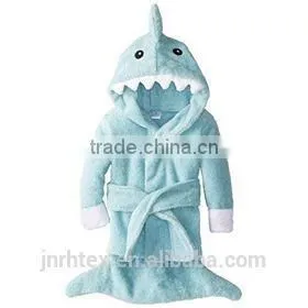 Cute Shark Cotton Terry Custom Design Baby Bathrobe thumbnail-1