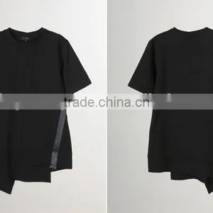 Uneven Hem Design t Shirts Fashion Designer t Shirts thumbnail-2