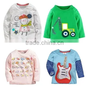 Baby Kids t Shirt Wholesale Girl Kids Compress T-shirt Long Sleeve Child T-shirt With Cute Pattern thumbnail-1