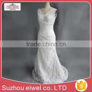 2017 China Manufacturer Customized Applique Lace Mermaid Wedding Dress thumbnail-1