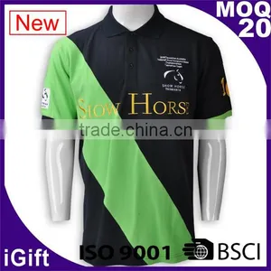 BSCI Garment Industry High Quality Two Color Golf Polo Shirt thumbnail-1