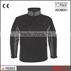 Wholesale Custom Woven Waterproof Workwear Men Softshell Jacket thumbnail-1