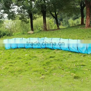 Long Blue Oxford Cat Tunnel With Handing Bag for Pets Traning Toy thumbnail-1