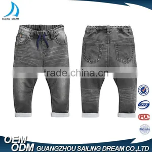 2017 Latest Fashion Children Jeans Pants Grey Denim Kids Boy Jeans thumbnail-1