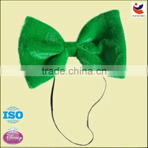 Factory Sale Green Color Comb Plush Material Funny Bow Tie for Party thumbnail-1