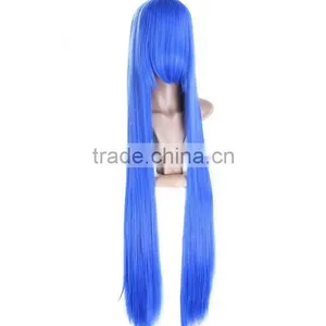 Afro Style Wig,Kosher Human Hair Wig,Heat Resistant Synthetic Lace Wig,Blue Color Fashion Cheap Party Tinsel Wig thumbnail-1