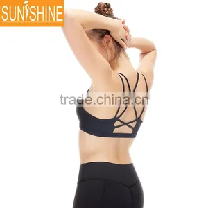 High Quality Yoga Wear Tops Fitness Gym Tops Nylon Breathable Yoga Bra for Women thumbnail-2
