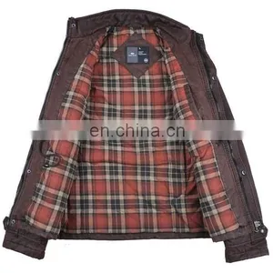 2015 New Leather Motorbike Men Denim Jackets thumbnail-2