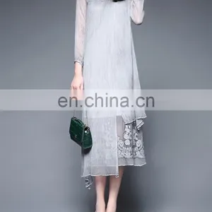 Top Grade Newest Elegant Long Sleeve Dresses One Piece for Women thumbnail-1