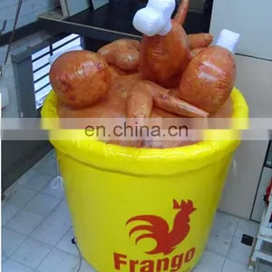 Giant Inflatable Bucket Meal Replica Model /huge Inflatable Fried Chicken thumbnail-1