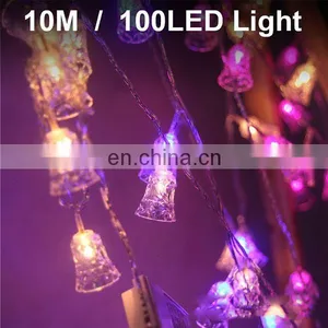 Hot Selling Waterproof LED String Lights Holiday Lighting AC110V/220V Xmas Wedding Party Christmas Decorations Hollow Bell thumbnail-2