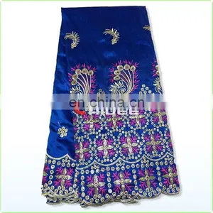 2014 African Wear Beaded Raw Silk George Raw Silk Fabric for Sale No.LG41200491 thumbnail-1