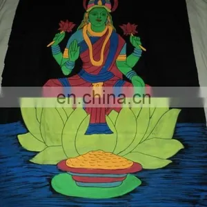 Hand Painted FLORECENT INDIAN GODS PRINTED WALL HANGINGS thumbnail-3