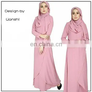 New Model Wholesale Islamic Clothing Latest Design Women Jubah Abaya in Dubai thumbnail-1