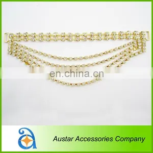 Wholesale Gold Plated Crystal Rhinestone Connectors for Bikini thumbnail-1