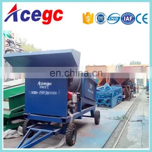 Alluvial Placer Gold Mining Equipment Trommel Screen Gold Separating Car thumbnail-7