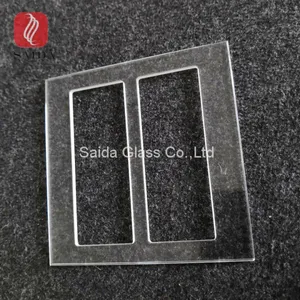 Custom 3-5MM Tempered Glass Polished Beveled Edges for Switch Socket Glass Bezel thumbnail-5