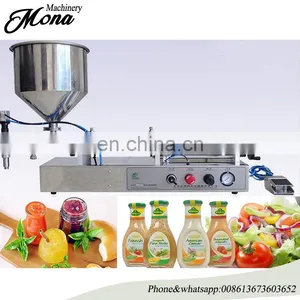 Excellent Quality Pneumatic Piston Pump Tomato Sauce Bottle Filling Machine thumbnail-1
