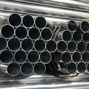 China Shengteng Brand BS 1387 Standard Pre-Galvanized Round Steel Tube Pipe thumbnail-1