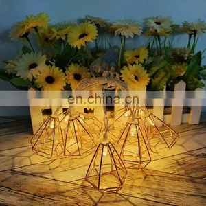 Battery Operated Diamond Shape Fancy Metal String Light For Home Holiday Decoration thumbnail-3