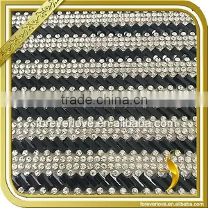 Wholesale Sparkle Hot Fix Rhinestone Trimming Strass Mesh for Shoes Decoration FRM-211 thumbnail-1