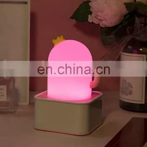 Creative Led Colorful Silicone Baby Light Cactus Sensor Pat Night Lamps for Bedroom thumbnail-4