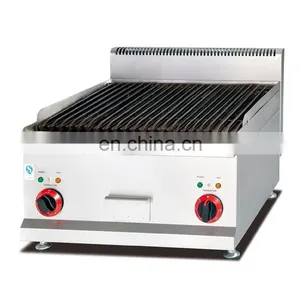 Counter Top Stainless Steel Electric Lava Rock Grill for Restaurant BBQ thumbnail-1