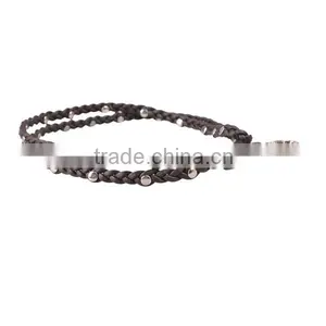 Hot Sale Leather Key Chain Customized Braided Leather Rivets Key Chain,neck Hanging Leather Key Chain,key Rope thumbnail-6