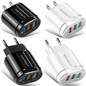 2022 Quick Charging QC3.0 Fast Charging EU Plug Charger USB Portable Plug 5V3A for IPhone thumbnail-1