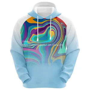 New Fashion Sublimation Hoodie With White Strings of 2022 thumbnail-1