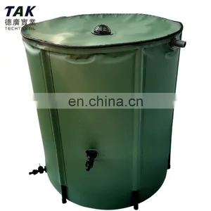 750L Foldable Pop up Rain Barrel Stand up Flexible Water Tank Rain Storage Collapsible Reservoir Water Tank With Diverter thumbnail-4
