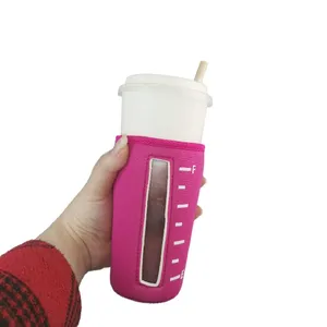 Custom Personalized Insulated 16-32oz Cup Holder Coozies Neoprene Ice Coffee Sleeve for Hot and Cold Coffee or Ice Drink thumbnail-2