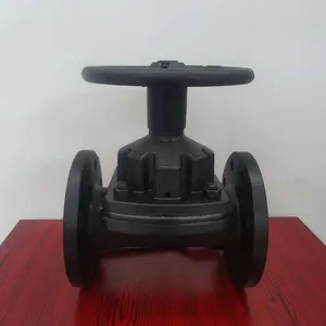 Cast Iron Lined Manual Flange DDIaphragm Valve Rubber Corrosion-Resistant Acid Alkali Resistant for Water Media thumbnail-4