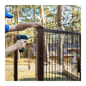Best Selling Powder Coated Galvanized 3D Curved Steel Fence Panel Welded Wire Mesh PVC thumbnail-4