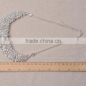 Bridesmaid Rhinestone Chunky Wedding Jewelry Set Beautiful Necklace Set thumbnail-4