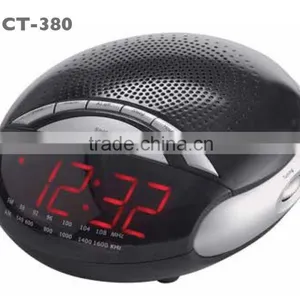 Round-shape LED Digital AM FM Alarm Clock Radio thumbnail-2