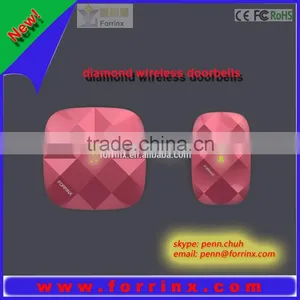 Diamond Door Handles Diamond Pattern Shower Door Diamond Waterproof Wireless Doorbell thumbnail-3