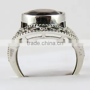 Genuine Smoky Quartz Ring, Gemstone Silver Jewelry, Online Silver Jewelry thumbnail-3