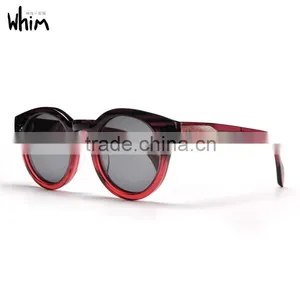 WHIM Vintage Round Frame Women Polarized Acetate Sunglasses thumbnail-5